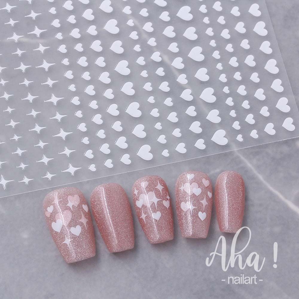 Nail Art Love Heart Nail Decals Heart Nail Stickers Nail Art Decorations Manicure Accessories