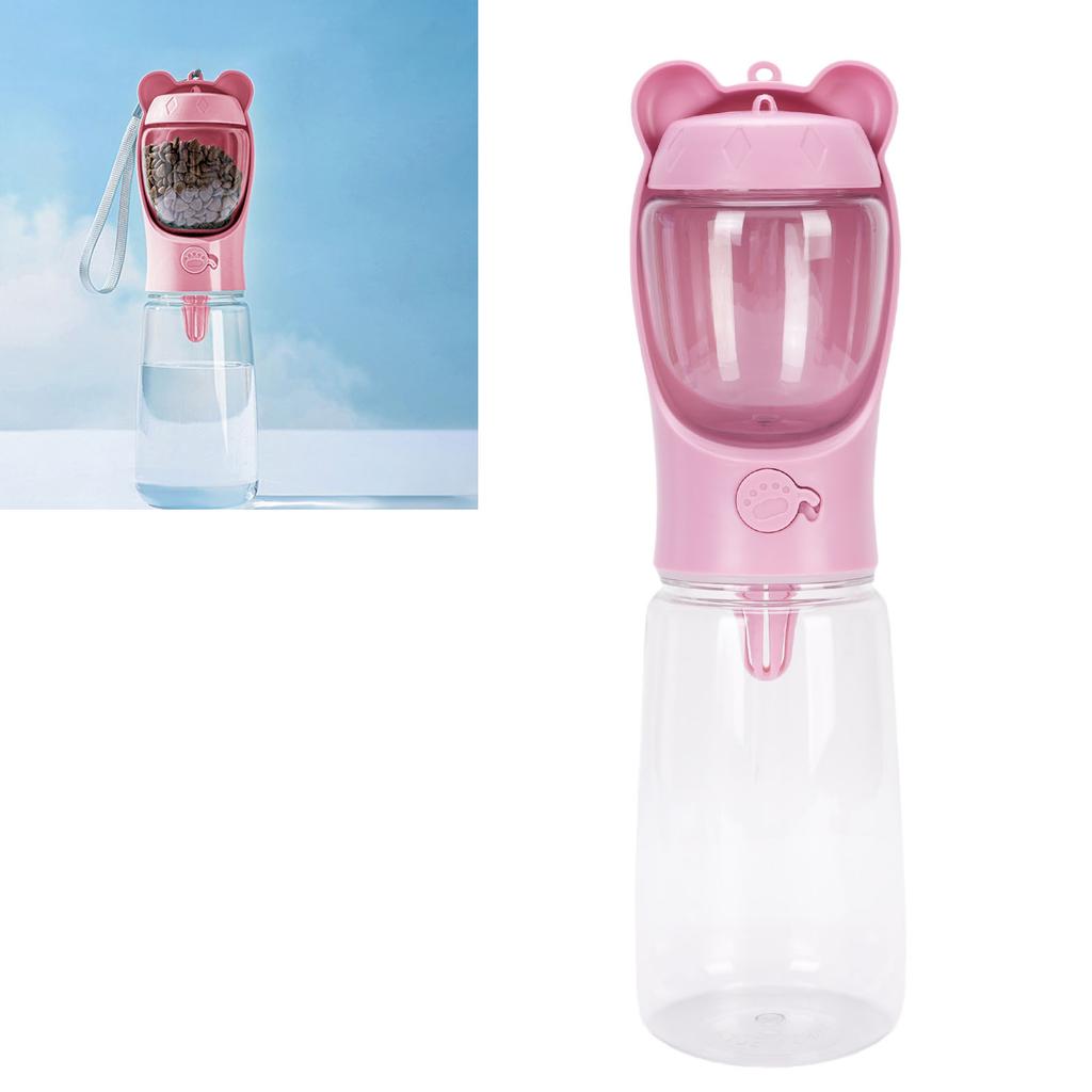 Portable Pet Feeder Dog Cat Water Bottle and Bowl Dispenser for Outdoor Walking Travel
