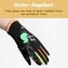 Luvas Quentes para Crianças Outono Inverno Desenho Animado Dinossauro Meninos Meninas Luvas de Ciclismo ao Ar Livre para Crianças Luvas à Prova de Vento Repelentes à Água