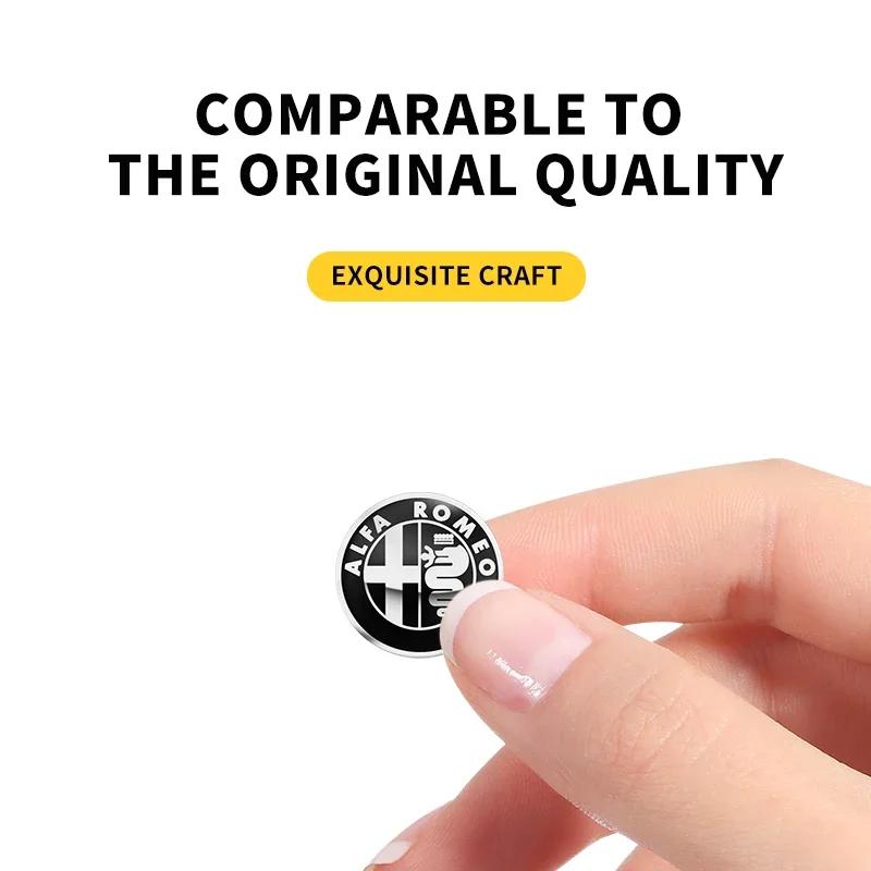 Car Stickers For Alfa Romeo 11mm 14mm Car Logo Remote Key Emblem Sticker Decoration Accessories For Alfa Romeo Giulia Stelvio Mi