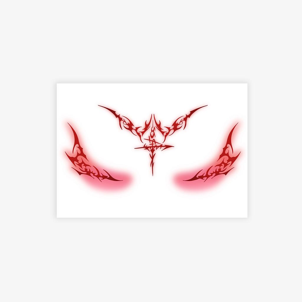 Halloween Dark Personality Hottie Red Thorn Makeup Face Sticker Tattoo Sticker