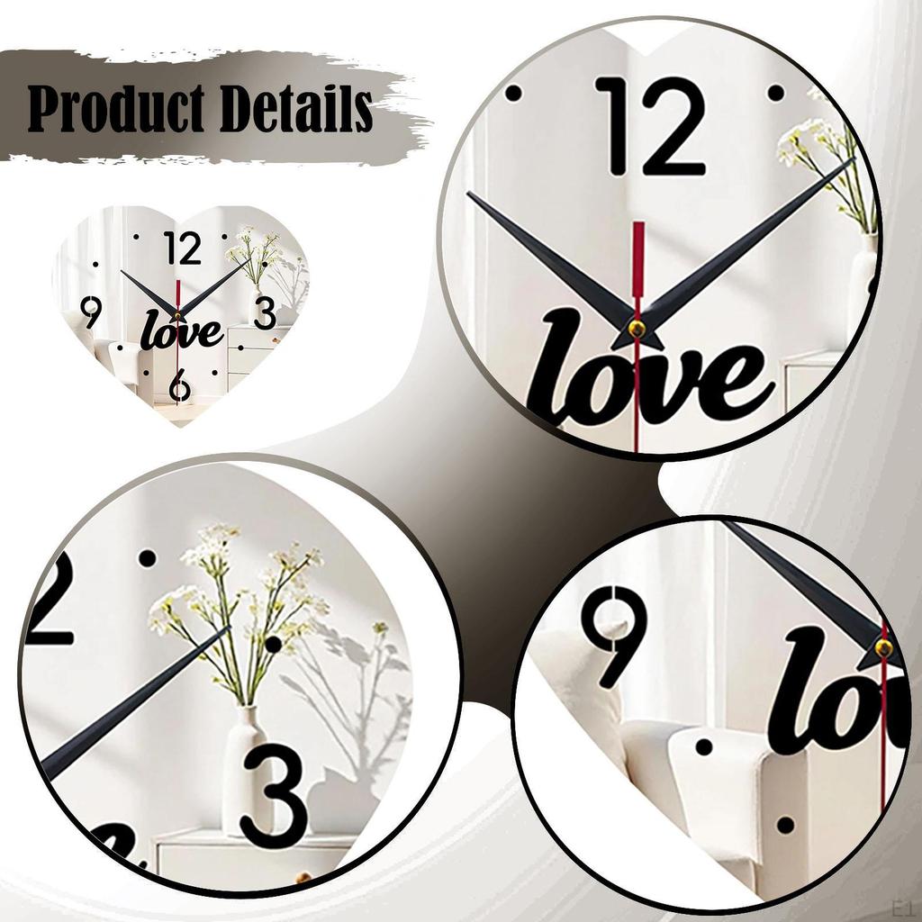 Wall Clock, Creative Decorative Clock for Bedroom, Living Room And Kitchen, Designed Made of