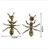 Brass Ant Figurines Miniature Simulation Insect Desk Ornament Table Tea Pets Antique Copper Crafts Home Decors