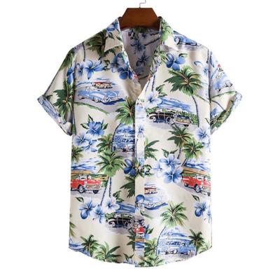 Hawaiian 3D Coconut Tree Top Men's Summer Beach Casual Clothing Street Outdoor Party Men's Shirt Loose Breathable Men's Clothing