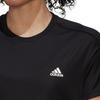 Adidas Run It Tee With Solid Print Logo Women Tops Black HL1455