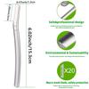 Dermaplaning Tool for Face Exfoliation, with 20 Replaceable Blades (Silver)