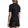 Moncler Logo Patch Slim Fit Short Sleeve Polo Shirt Women Tops Black K1-093-8A00004-899TW-999