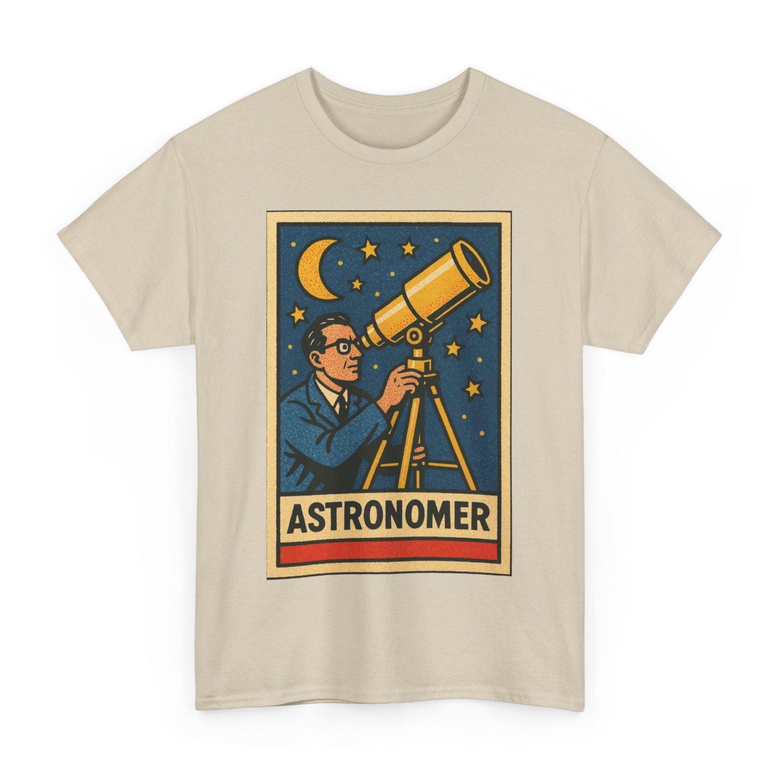 Astronomer T-Shirt: Retro Comic Unisex Space Lover Tee 2XL
