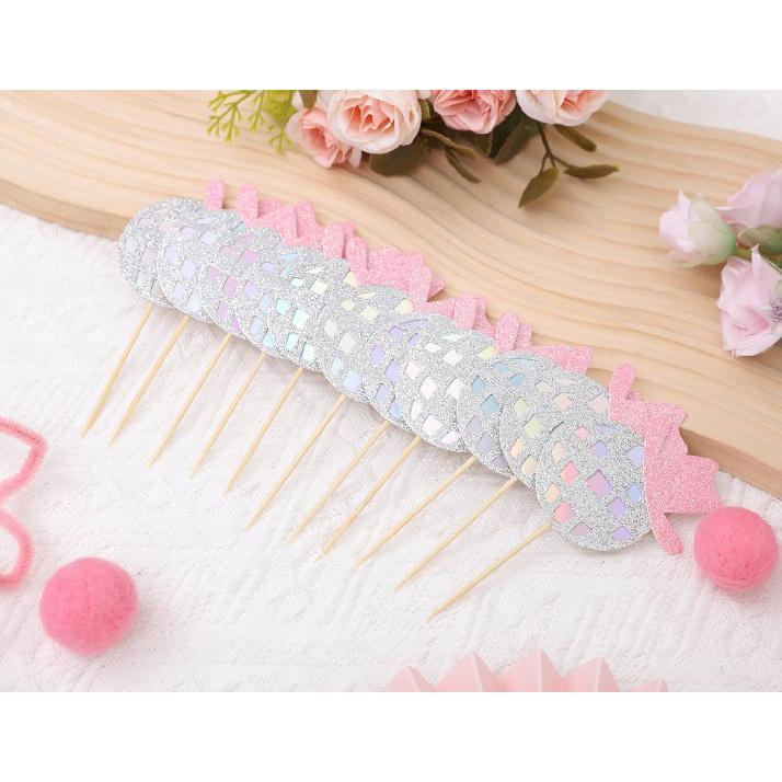Disco Cowgirl Cupcake Toppers - Disco Ball Party Decorations, Set of 12 Cowgirl Birthday Cupcake Toppers, Disco Cowgirl Bachelorette Party