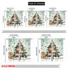 2pcs 2D Flat Printing Merry Christmas Party Curtains Christmas Trees7 100% Polyester Without Electricity Party Decorations Use