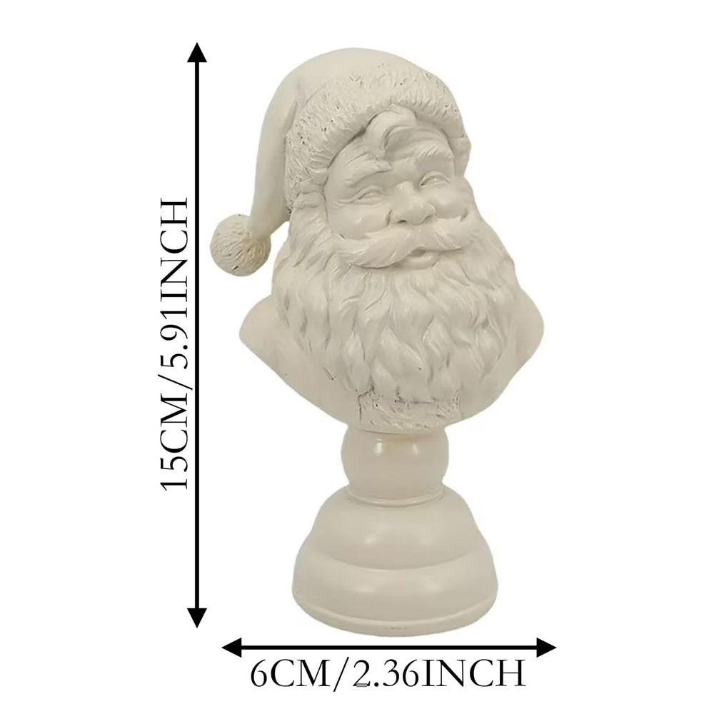 Resin Christmas Figurine Festival Decor Santa Head Bust High Quality Santa Bust Statue