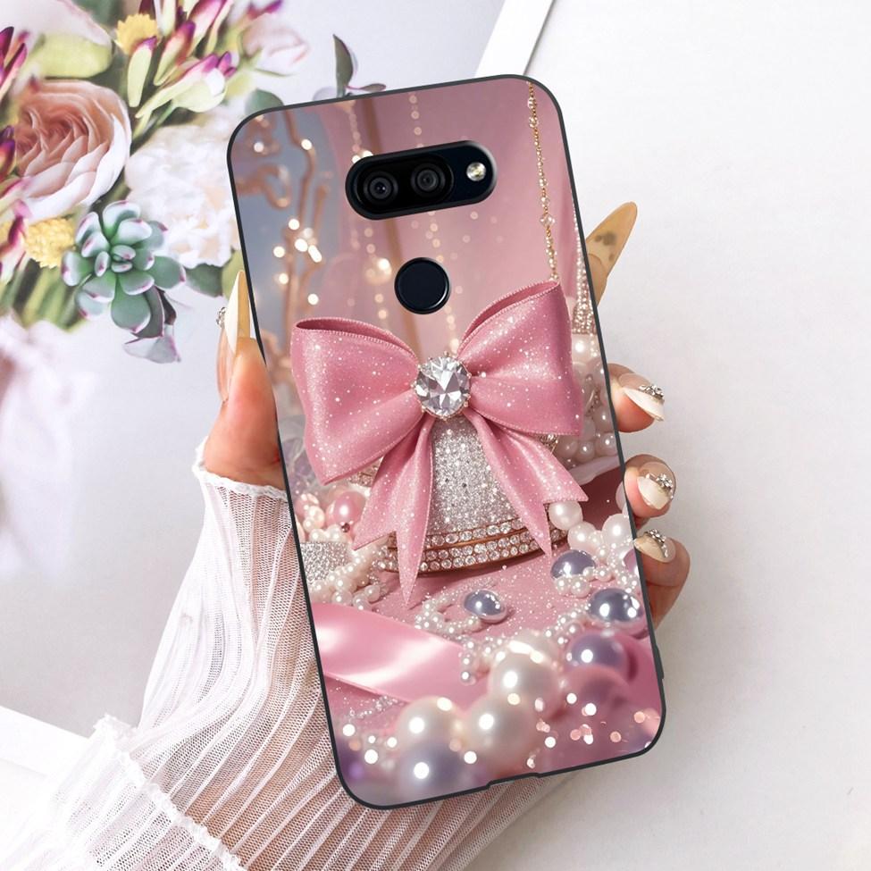 Hülle Für LG K40S 2019 Cover Ästhetisch Niedliche Katze Mode Lustig Bemalt Silikon Handyhülle LMX430HM