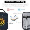 Custom Bitcoin Digital Currency Lunch Bag Women Cooler Warm Insulated Lunch Boxes for Kids School
