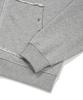 Nombre Rivet Applique Oversized Zip-Up Hoodie [Gray]