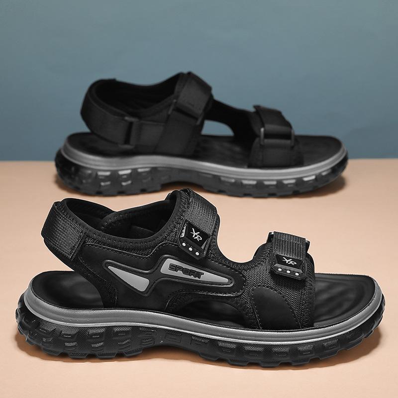 

Сандалии мужские летние нескользящие и дезодорирующие верхняя одежда пляжные сандалии повседневные спортивные для вождения износостойкие рабочие мужские тапочки 39