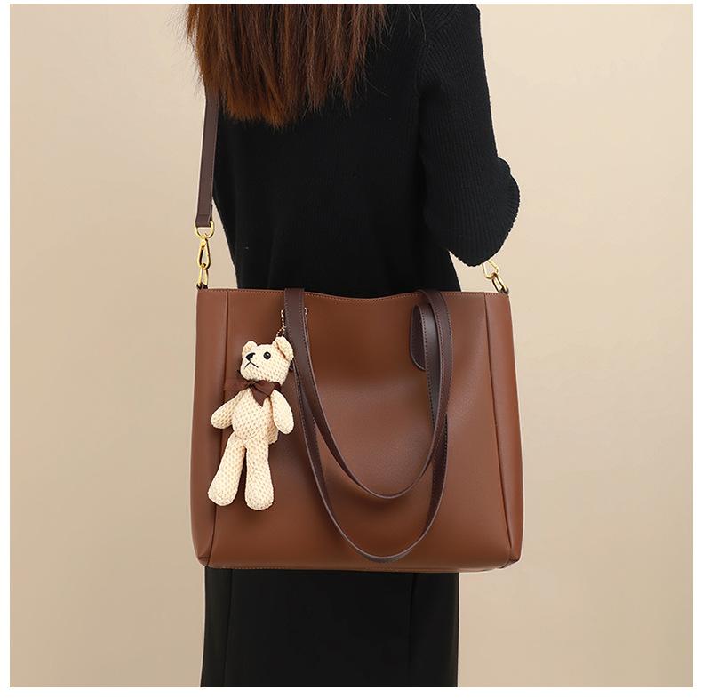 Summer new large-capacity handbag leather fashion high-end single shoulder messenger bag luggage