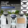Car Seat Headrest Hooks Double Hanger Storage Organizer Soft Hanging Storage Hooks For Purse Bag Umbrella Grocery