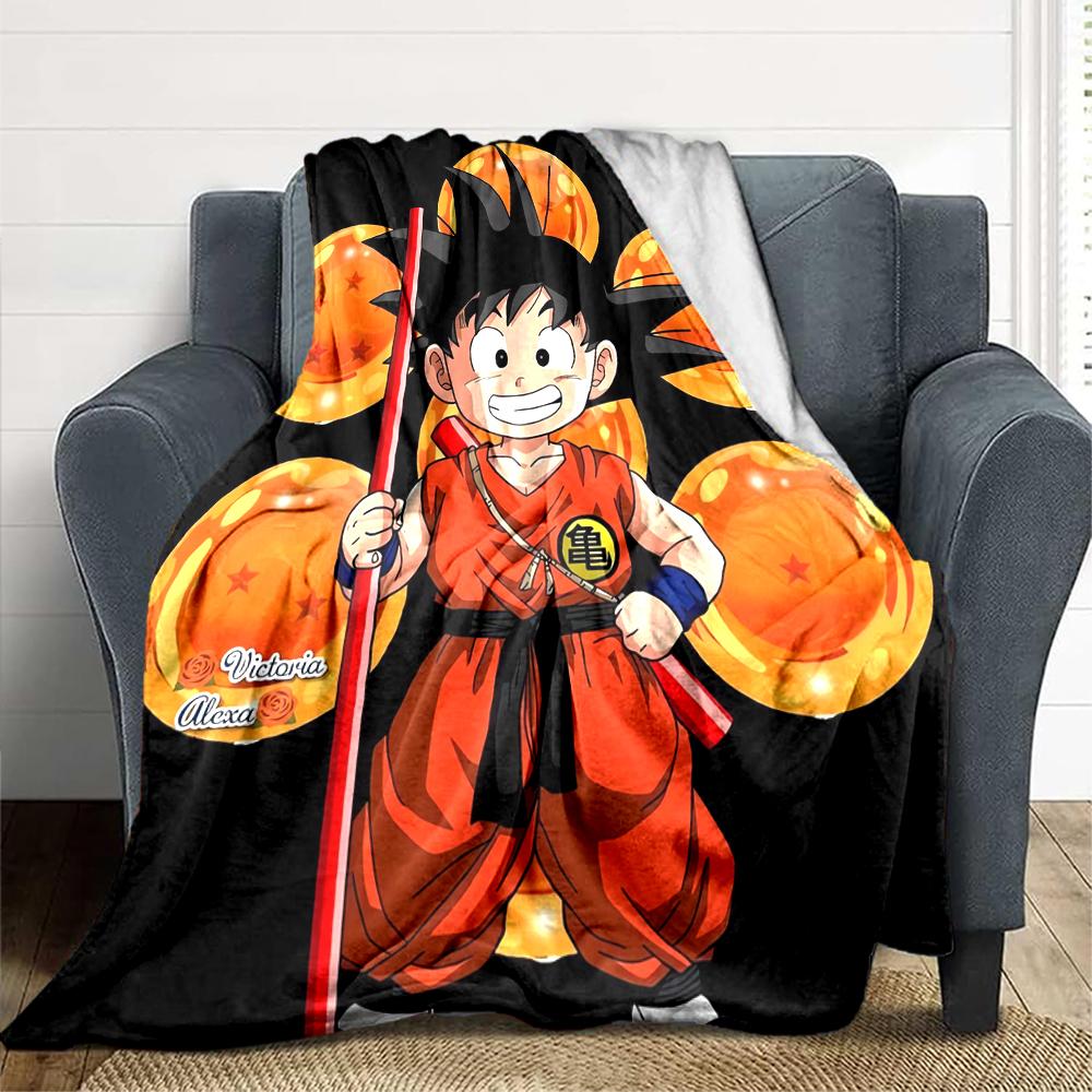 1Pc Dragon Ball Adventure Blanket Soft And Comfortable Casual Warm Camping Travel Christmas Halloween Xmas Gift M924381