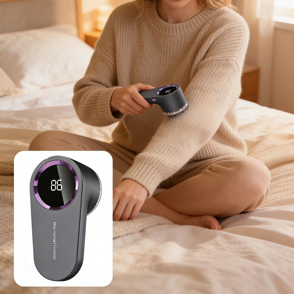 USB Rechargeable Portable Lint Remover LED Display Electric Sweater Shaver Clothes Fabric Hair Ball Trimmer Tools for Household