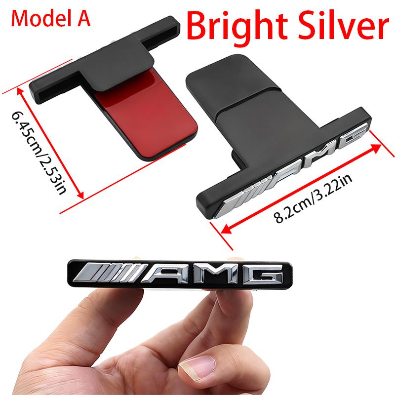 For Mercedes Benz W203 W204 W205 W210 w211 W124 W169 W176 W177 W202 ABS 3D AMG Logo Emblem Car Front Grille Badge accessories QX3