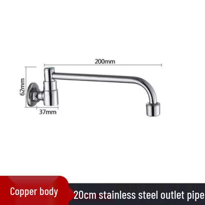 TLXT Copper Semi-automatic Swing Wall-Mounted Kitchen Faucet
