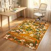 Alfombra de Terciopelo de Cristal con Temática de Jardín Floral Alfombrilla Suave Personalizada con Nombre y Texto Decoración del Hogar