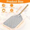 12 Inches Perforated Pizza Peel Rectangular Pizza Shovel Aluminum Hard Coating Pizza Peel Paddle Short Pizza Shovel Kitchen Tool