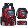 Among Us Themed School Backpack Set Kids - 3PCS Shoulder Bag Pencil Case Oxford Fabric Breathable Waterproof