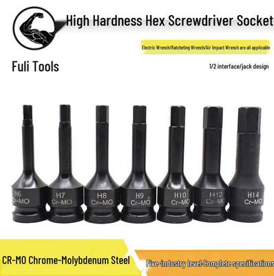 Hex 1/2" Air Impact Wrench Set with One-Piece Bit, Pneumatic Screwdriver, and Torx Socket