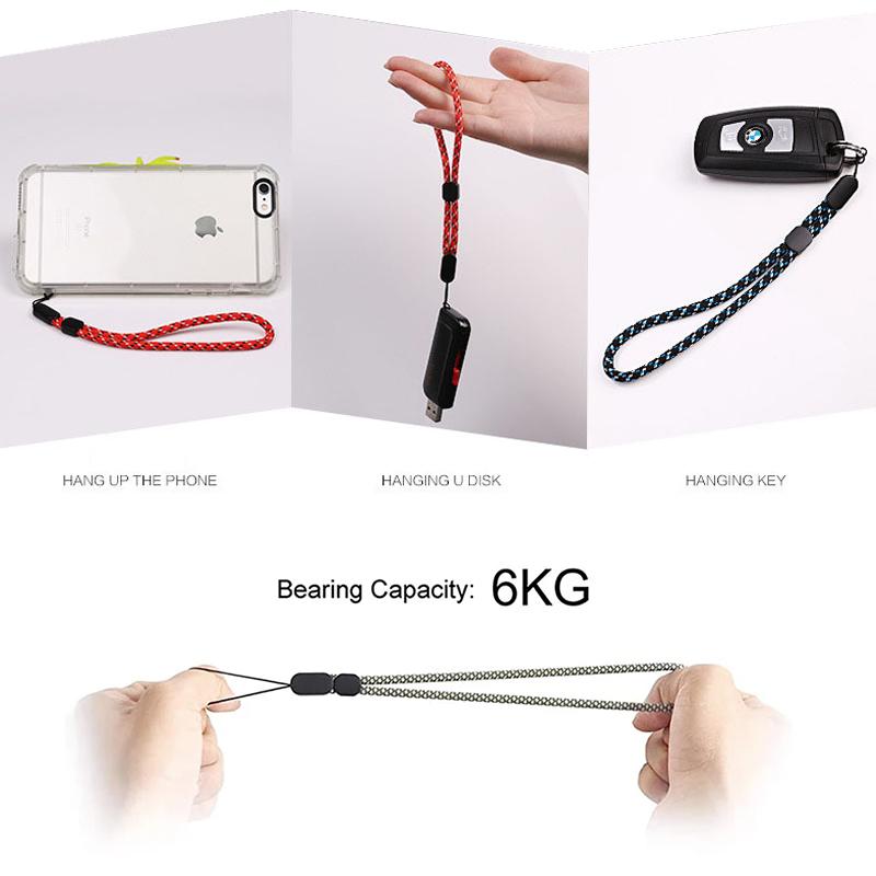 Adjustable Wrist Strap Hand Lanyard For iPhone Samsung Phone Accessorie Micro Camera USB Flash Drives Keys ID Card Anti Lost