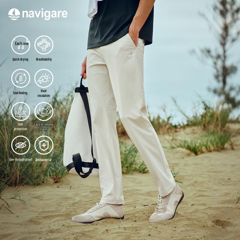 

Navigare Men s Cooling Straight-Leg Casual Pants 35