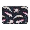 Custom Smiling Leucistic Axolotl Doormat Non-Slip Entrance Bath Kitchen Door Floor Mats Salamander Animal Living Room Carpet Rug