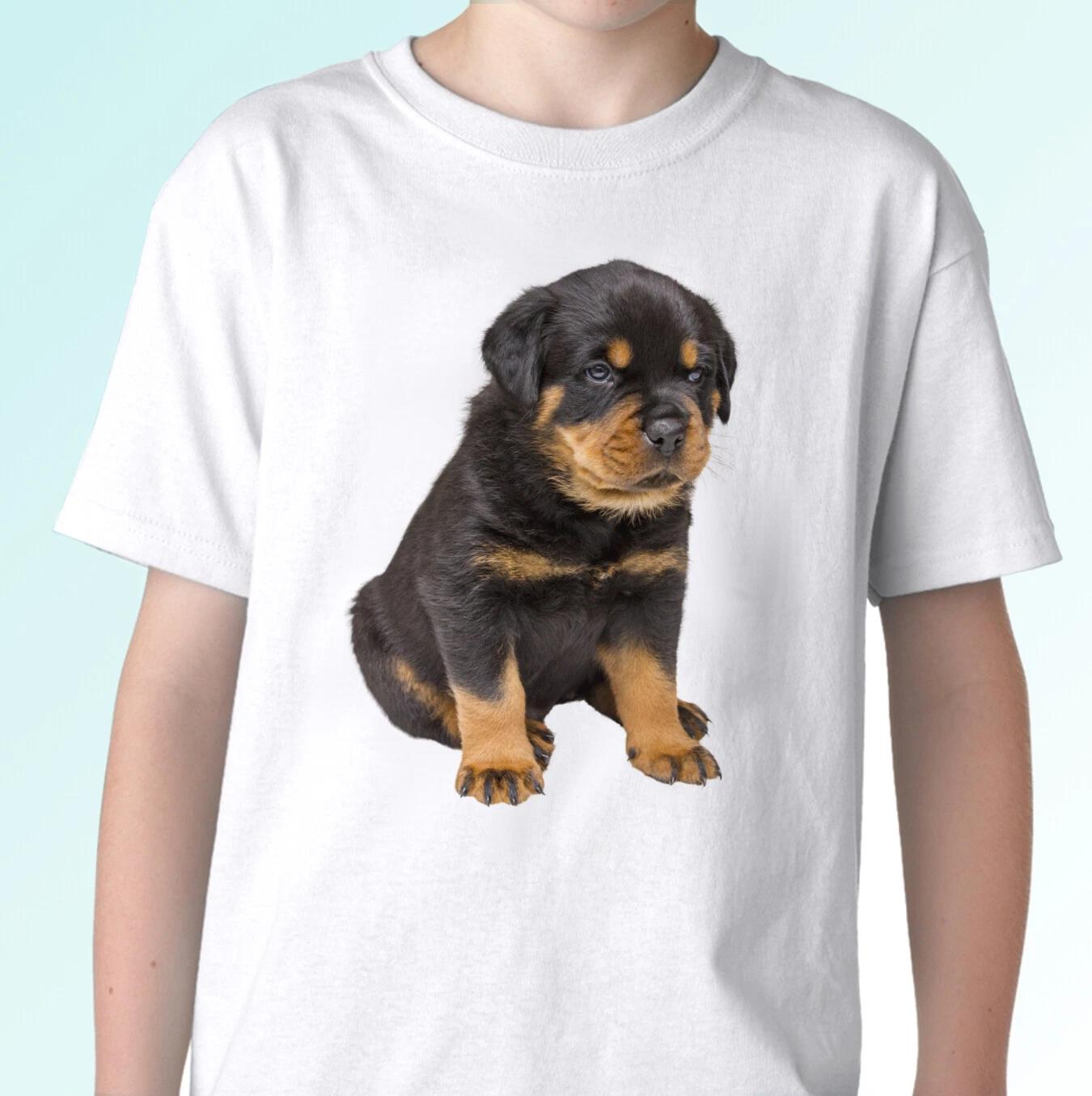 

Rottweiler white kids boys T-Shirt dog puppy design top tee s s kids baby sizes 120