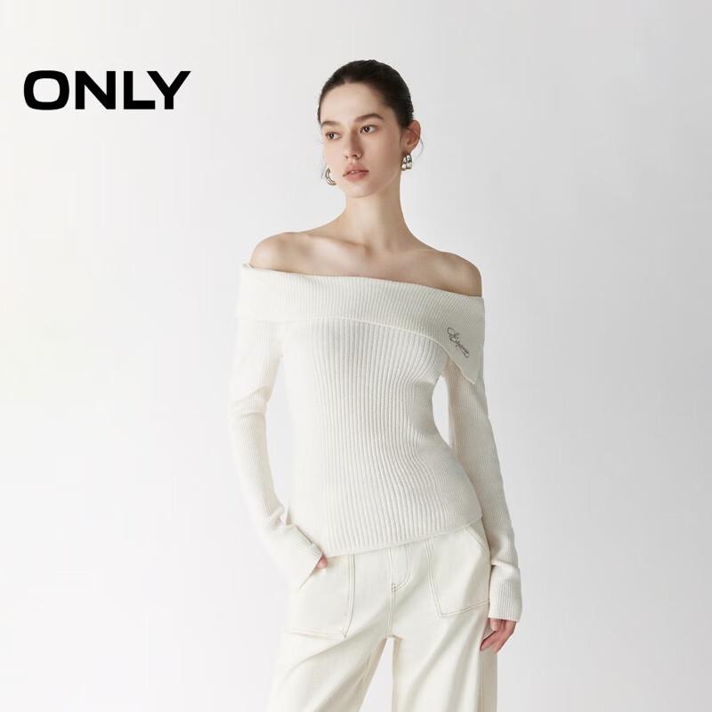 

ONLY Women s Ribbed Off-Shoulder Knit Long-Sleeve Top XL