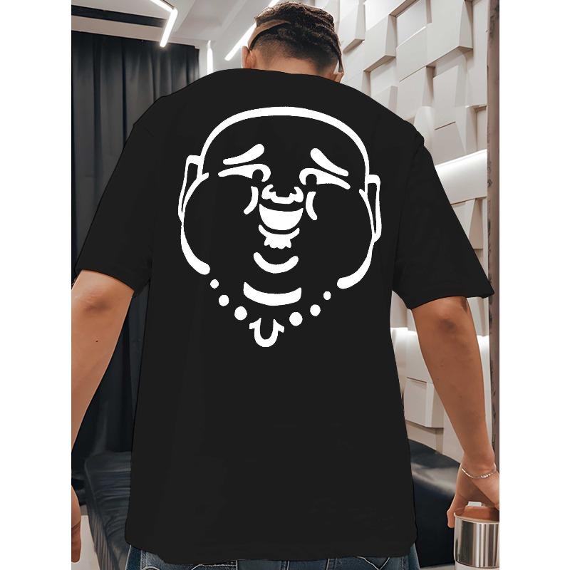 

Maitreya Buddha Plus Size Men s T-shirt. A Classic All-match Crewneck T-shirt with Back Print.Essential Men s Summer Wear for Basketball, Gym XL чорний