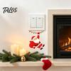 Christmas Party Supplies Santa Claus On Swing Switch Sticker, Decorative PVC Wall Decal, Holiday Home Decor Accessories Removable Self-adhesive Light