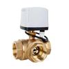 Válvula de Esfera Motorizada de 3 Fios e 2 Vias, Controle Externo, IP65 à Prova d'Água, Tipo T, Latão, Válvula de Esfera Elétrica