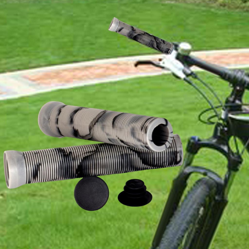 2 Pieces Bike Handlebar Grips Cycling Bar Covers Soft Sleeves Replacement Bicycle Handle