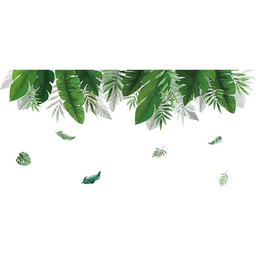 Nordic Seaside Leaf Wall Sticker for Bedroom & Living Room Decor