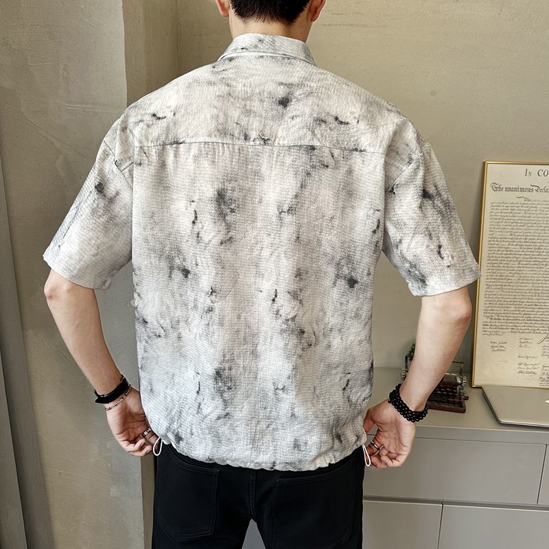 New Short Sleeved Men's Shirt Summer Fashion Trendy Brand Half Sleeved Thin Loose Casual Trendy Shirt