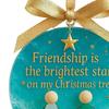 Sea Glass Friendship Ornament Handmade Sea Glass Art Friendship Keepsake Round Acrylic Christmas Tree Ornament for Xmas Party Decor