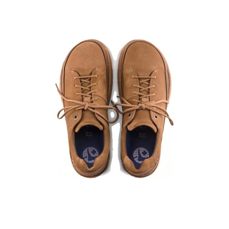 Birkenstock Split Suede Unisex Low Top Casual Shoes Brown Narrow Fit 1020472