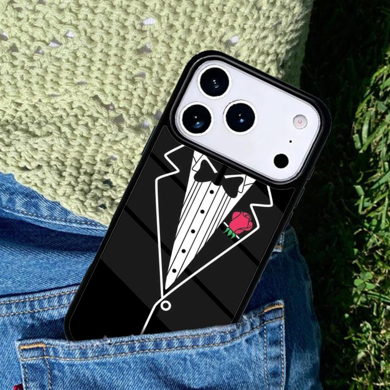 Man Suit Shirt Tie mobile phone case Compatible with IPhone 17 16 15 14 13 12 11Pro Max 17 Air cover