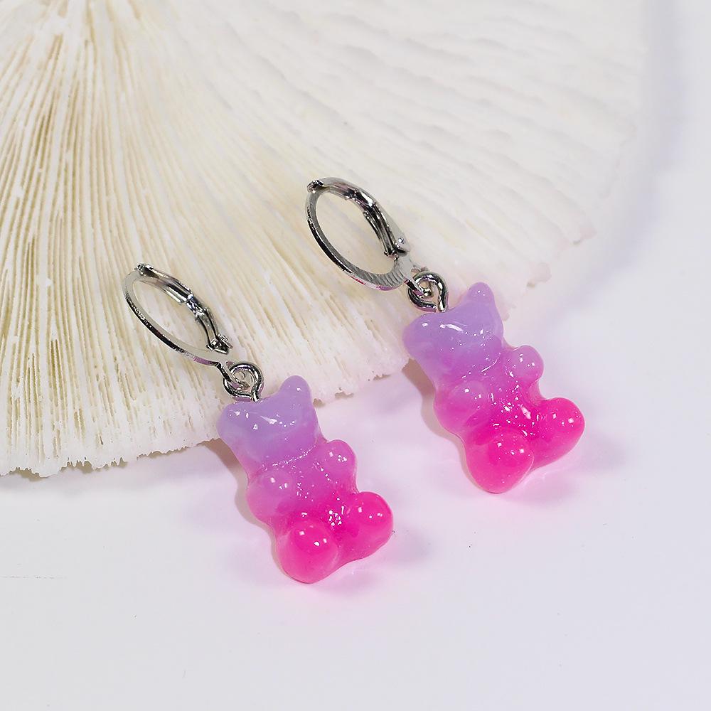 Set Collana e Orecchini Orsetto Colore Caramella - Gioielli Carini e Versatili per Donna
