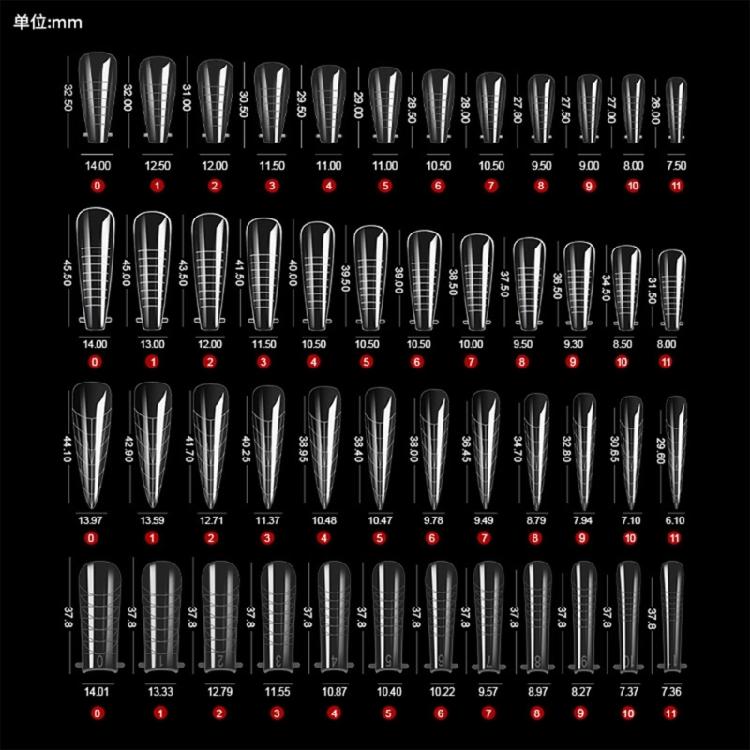 288 Pcs Nail Forms Set Nail Extension Molds Nail Forms Manicure Supplies