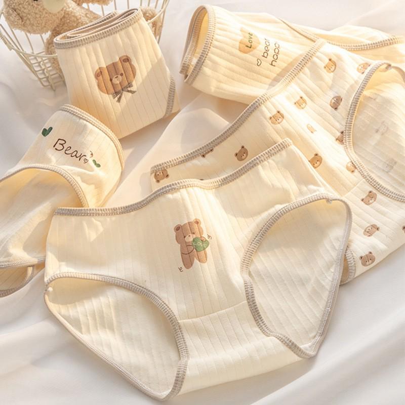 

Женские хлопковые трусы-слипы большого размера с мультяшным принтом - Дышащие, Антибактериальные, Удобные и Подходящие для студенток. XL