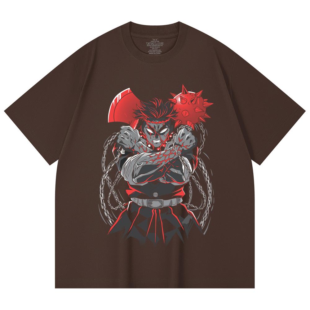 230 Gsm 100% Cotton Demon Slayer V24 Gyomei Print Unisex Heavy Cotton T Shirt