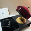 Italian Designer Niche Light Luxury Rhinestone Beret Heavy Industry Full Diamond Buyer Hat