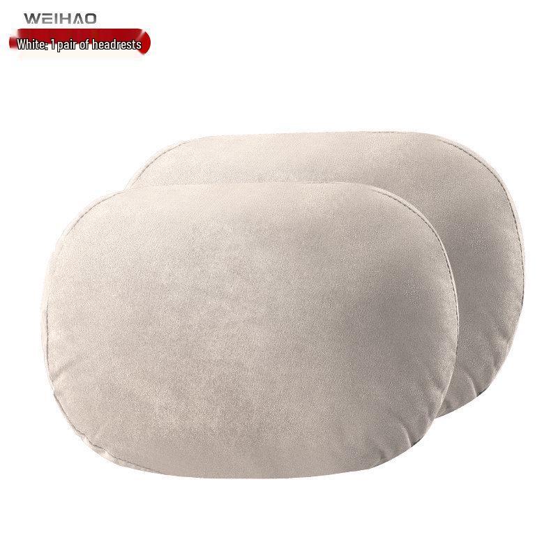 BMW Car Headrest Lumbar Pillow - Soft Pink Neck Support for Girls