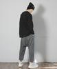 Deumakeu Wide Baggy Fit One-Pleat Striped Pants Gray